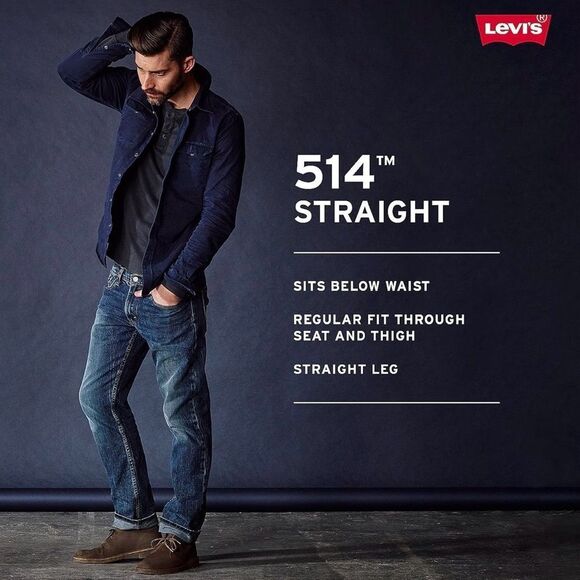 Levi’s Vintage 514M Straight Fit Men’s Jeans - Picture 3 of 12